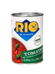 Salsa de tomates con tomates en trozos y albahaca 400 Grs. Río de la Plata