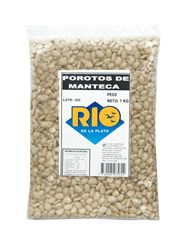 Porotos de manteca 1 Kg. Rio de la Plata