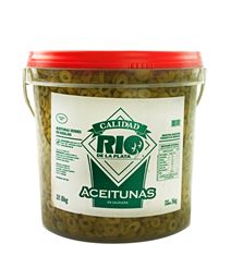 Aceitunas verdes en rodajas 8 Kgs. Río de la Plata